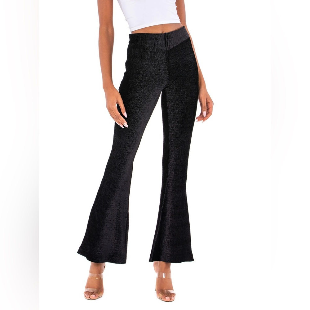 Free People textured velvet flare pull on pants